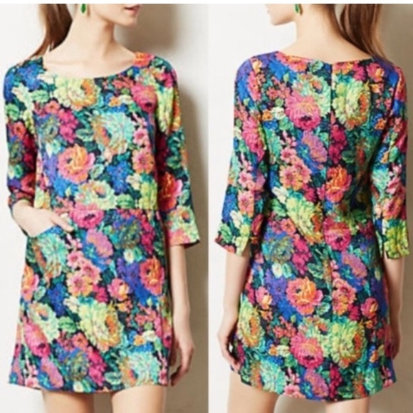 HD in Paris Dresses & Skirts - Anthropology HD in Paris Floral Multicolor Dress